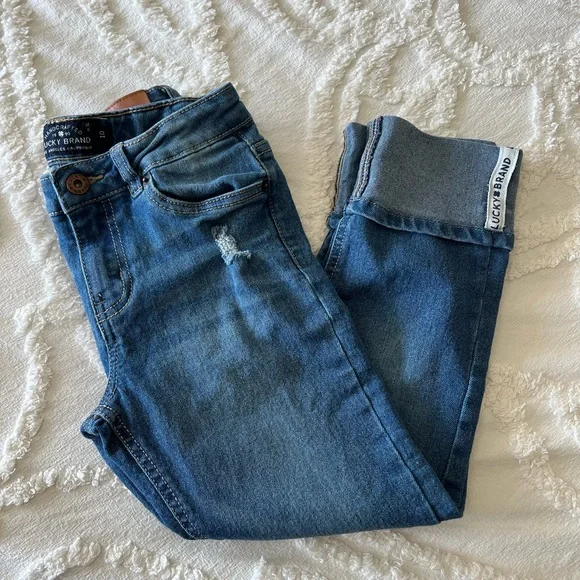 Lucky Brand Girls Dylin Boyfriend Cuffed Jeans - Picture 1 of 4